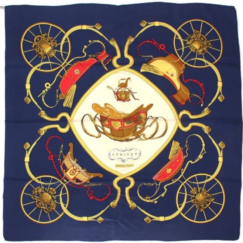 Hermès Springs Philippe Ledoux Silk Scarf- Amazing Condition - Picture 6 of 6